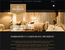 Tablet Screenshot of hotelpresident.rs